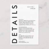 Elegant minimale witte moderne buitenband informatiekaartje (Voorkant)