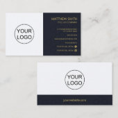 Élégant minimalisme Carte de visite de logo person (Devant / Derrière)