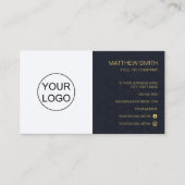 Élégant minimalisme Carte de visite de logo person (Devant)