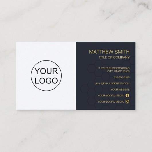 Élégant minimalisme Carte de visite de logo person (Devant)