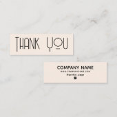 Élégant minimalisme Merci Carte de visite (Devant / Derrière)