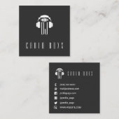 Élégant minimalisme musical Carte de visite (Devant / Derrière)