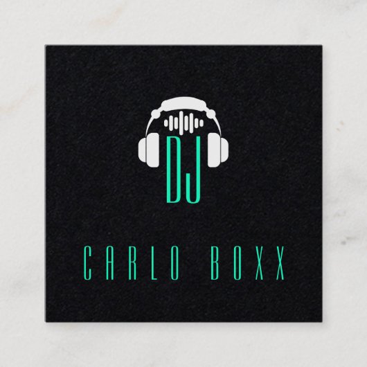 Élégant minimalisme musical noir Carte de visite (Devant)