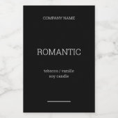 Élégant minimalisme Sticker bougie Étiquette produ (Étiquettes simples)