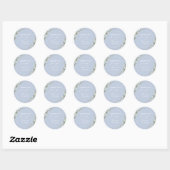 Élégant, minimalisme, Sticker rond Feuille vert (Feuille)