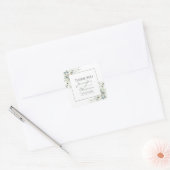 Élégant, minimalisme, Stickers feuille vert (Enveloppe)