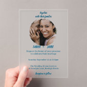 Elegant Minimalist Acrylic Wedding Invitations (In situ (ordinateur de poche))