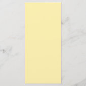 Elegant Minimalist Banana Yellow Wedding Menu (Achterkant)