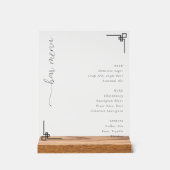 Elegant Minimalist Bar Menu (Recto)