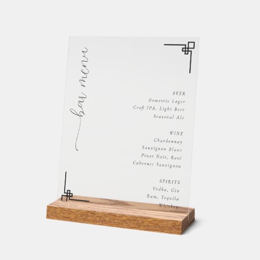 Elegant Minimalist Bar Menu (Angle)