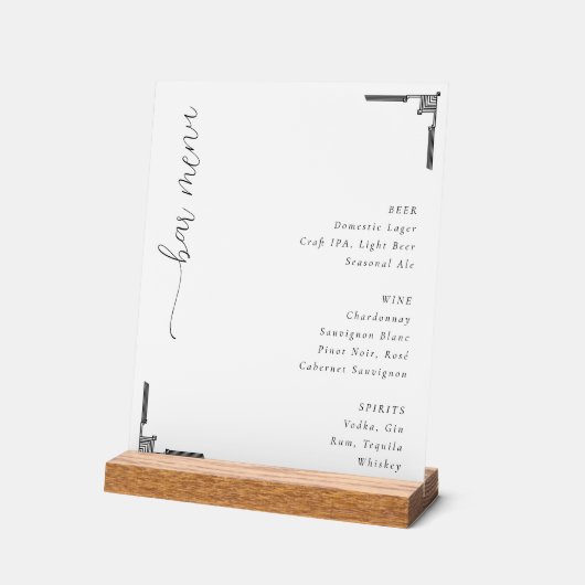 Elegant Minimalist Bar Menu (Angle)