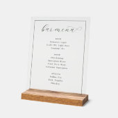 Elegant Minimalist Bar Menu Sign (Angle)