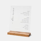 Elegant Minimalist Bar Menu Sign (Angle)