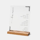Elegant Minimalist Bar Menu Sign (Angle)