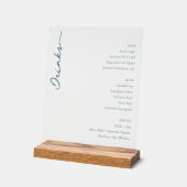 Elegant Minimalist Beverage Guide Blue Serif (Angle)