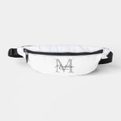 Elegant Minimalist Black Script Gray Monogram (Recto)