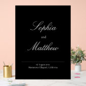 Elegant Minimalist Black Wedding Welcome (Mariage)