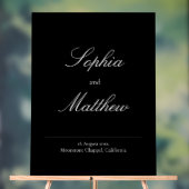 Elegant Minimalist Black Wedding Welcome  Acryl Bord (Neutraal)