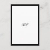 Elegant minimalist Black White Monogram Weddenscha Informatiekaartje (Achterkant)