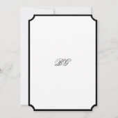 Elegant minimalist Black White Monogram Weddenscha Kaart (Achterkant)