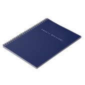 Elegant Minimalist Blue Monogram Notitieboek (Linkerzijde)