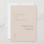 Elegant minimalist Blush Pink Wedding Uitnodiging (Voorkant)