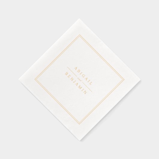 Elegant minimalist borders couples name Wedding (Droite)