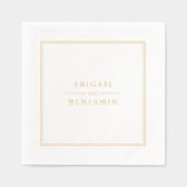 Elegant minimalist borders couples name Wedding (Recto)