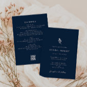 Elegant Minimalist Botanical All-In-One Wedding Kaart