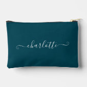 Elegant Minimalist Bridesmaid Name | Deep Teal Etui (Achterkant)