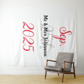 Elegant minimalist bruiloft achtergrond wandkleed (In Situ (horizontaal))