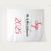 Elegant minimalist bruiloft achtergrond wandkleed (Voorkant (horizontaal))