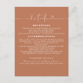 Elegant minimalist bruiloft - Versluitingskaart Informatiekaartje (Voorkant)