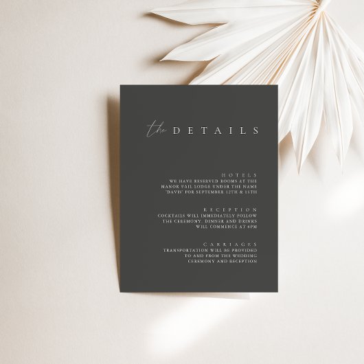 Elegant minimalist bruiloft - Versluitingskaart Kaart