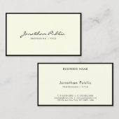 Elegant Minimalist Calligraphy Script Luxury Visitekaartje (Voorkant / Achterkant)