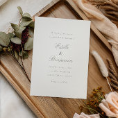 Elegant Minimalist Calligraphy Wedding Invitation