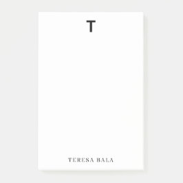 Elegant Minimalist Classic Monogram Design Post-it® Notes