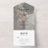 Elegant minimalist Classy Photo Wedding Rsvp All In One Uitnodiging (Binnen)