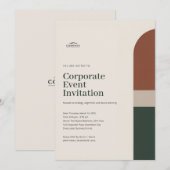 Elegant Minimalist corporate Event Invitation (Devant / Derrière)