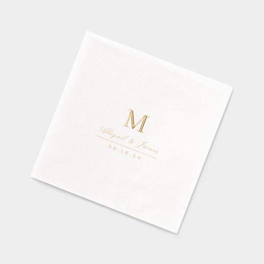 Elegant minimalist couples monogram wedding (Gauche)