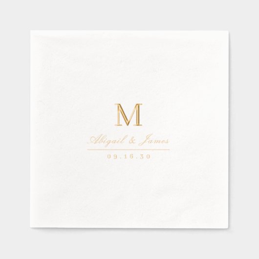 Elegant minimalist couples monogram wedding (Recto)