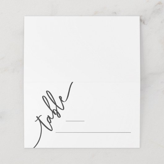 Elegant Minimalist Dinner Folded Place Card (Buitenkant ongevouwen)