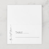 Elegant Minimalist Dinner Folded Place Card (Buitenkant ongevouwen)