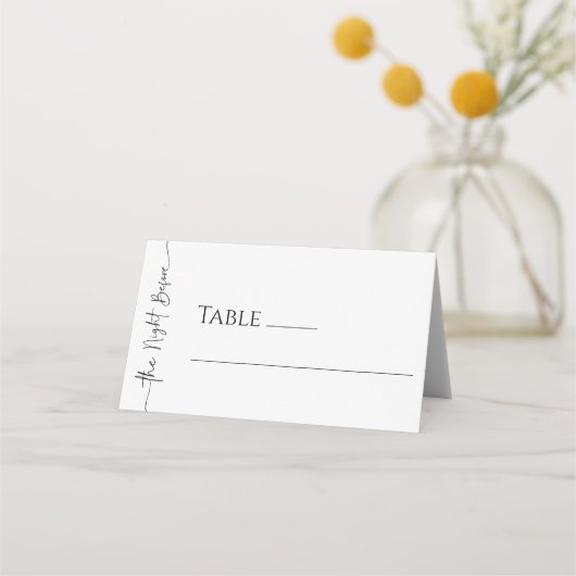 Elegant Minimalist Dinner Folded Place Card (Voorkant)