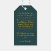 Elegant Minimalist Eid Mubarak Gift Cadeaulabel (Achterkant)