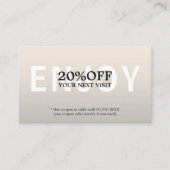 Elegant minimalist Faux Silver Coupon Beauty (Voorkant)