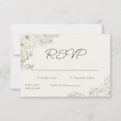 Elegant Minimalist Floral Wedding RSVP (Devant)