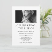 Elegant minimalist - Foto - Viering van het leven Kaart (Staand voorkant)