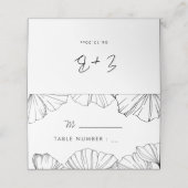 Elegant minimalist Ginkgo Biloba bruiloft (Buitenkant ongevouwen)