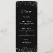 Elegant minimalist Ginkgo Biloba bruiloft Menu (Voorkant)